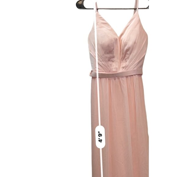 WHITE by Vera Wang Blush Pink Formal Special Occasion Maxi Dress Gown Size 4 - Picture 7 of 10